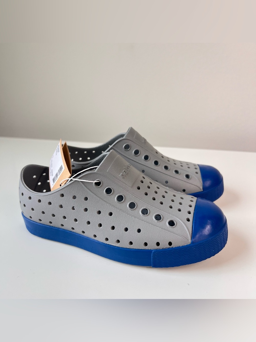 NWT Native Shoes Jefferson Kids C12 Grey Blue Shoes